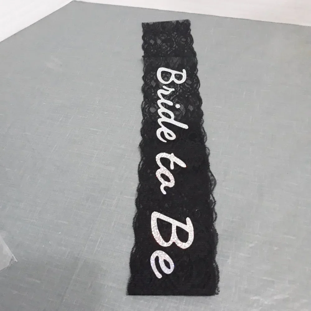 Bride To Be Black Lace Sash